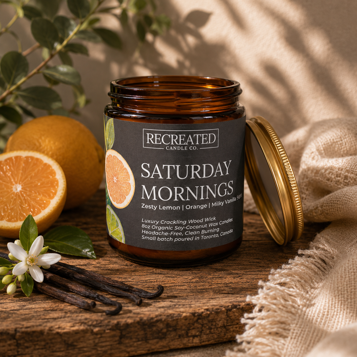 Saturday Mornings Candle - 8oz Cozy Ambiance with Fresh Inviting Scents